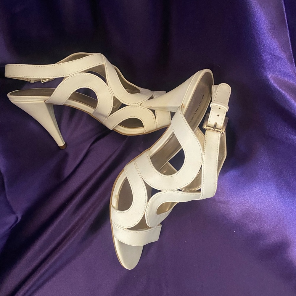 White Bandolino high heel sandal